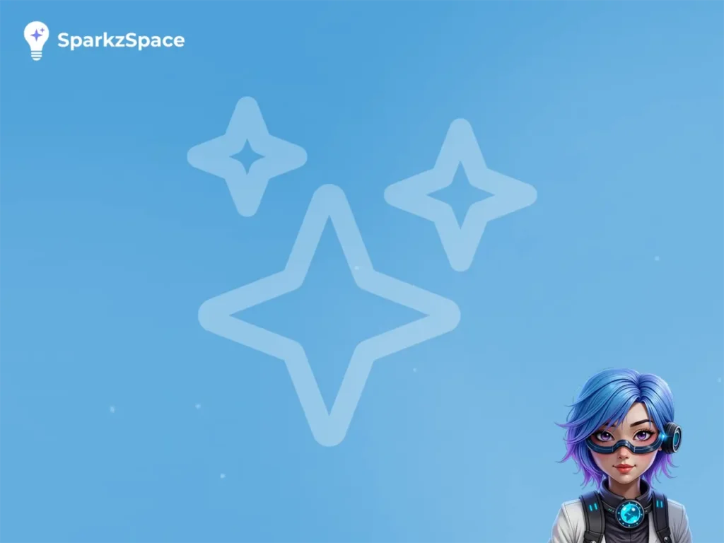 Abstract digital space representing curiosity and learning support